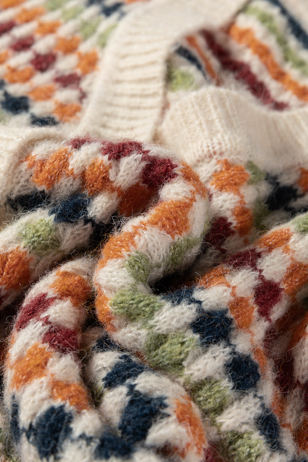 Cárdigan “Joy Dots” – Punto Multicolor con Botones Frontales